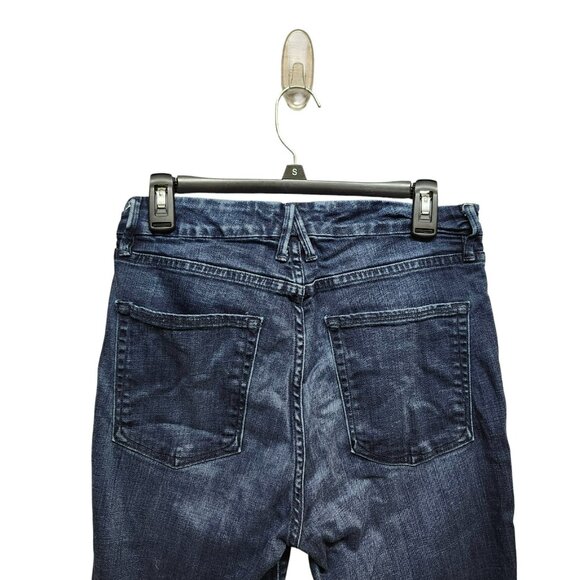 Good American Womens 10/30 Good Waist Crop Jeans Blue High Rise Dark Wash Denim - Picture 14 of 16